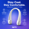 RITI AirLoop™ Bladeless Wearable Neck Fan – 360° Cooling, 3-Speed, Rechargeable